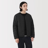 紳士　軽量ダウンポケッタブルノーカラージャケット