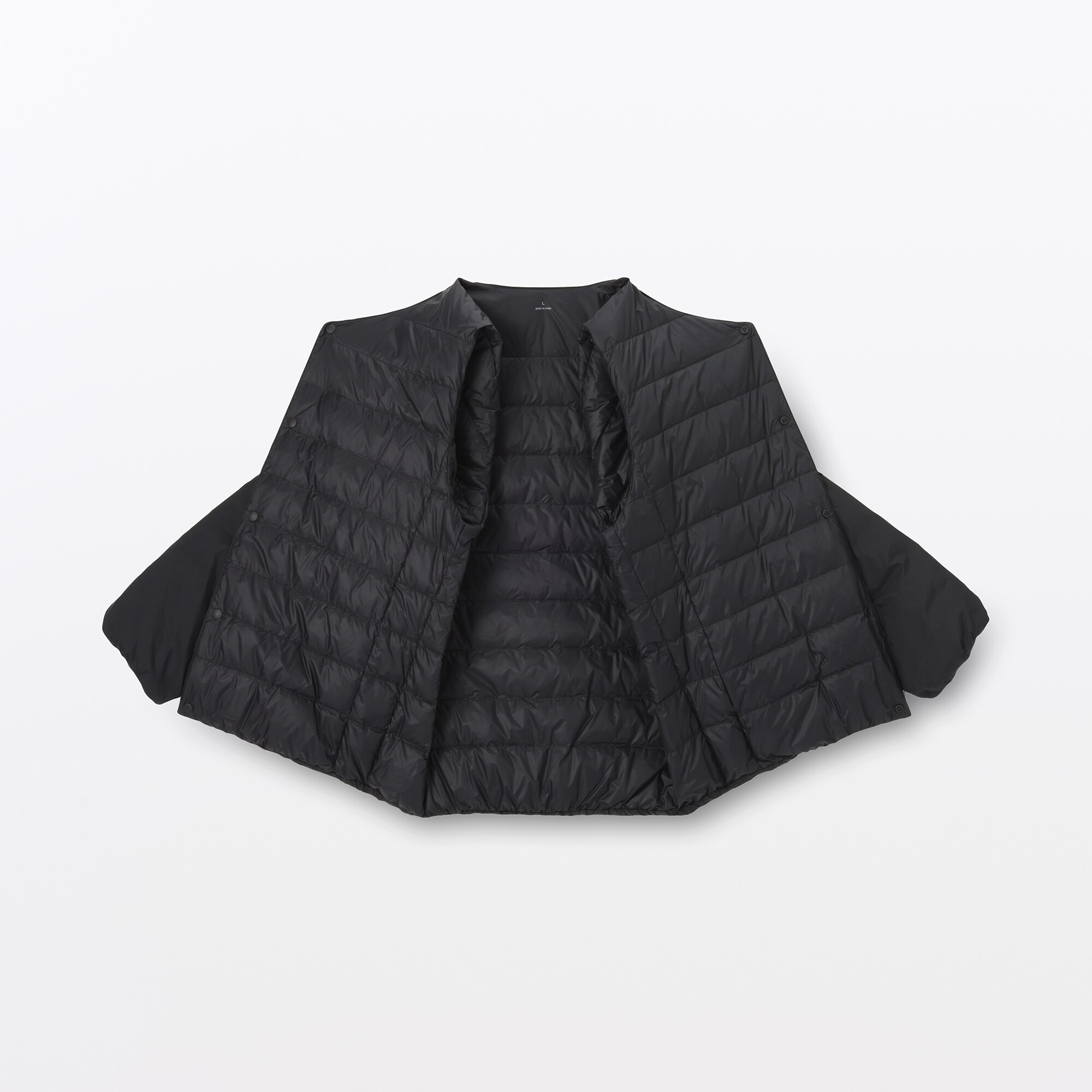 紳士 軽量ダウンポケッタブルノーカラージャケット | 無印良品