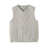 紳士　軽量ダウンポケッタブルノーカラーベスト