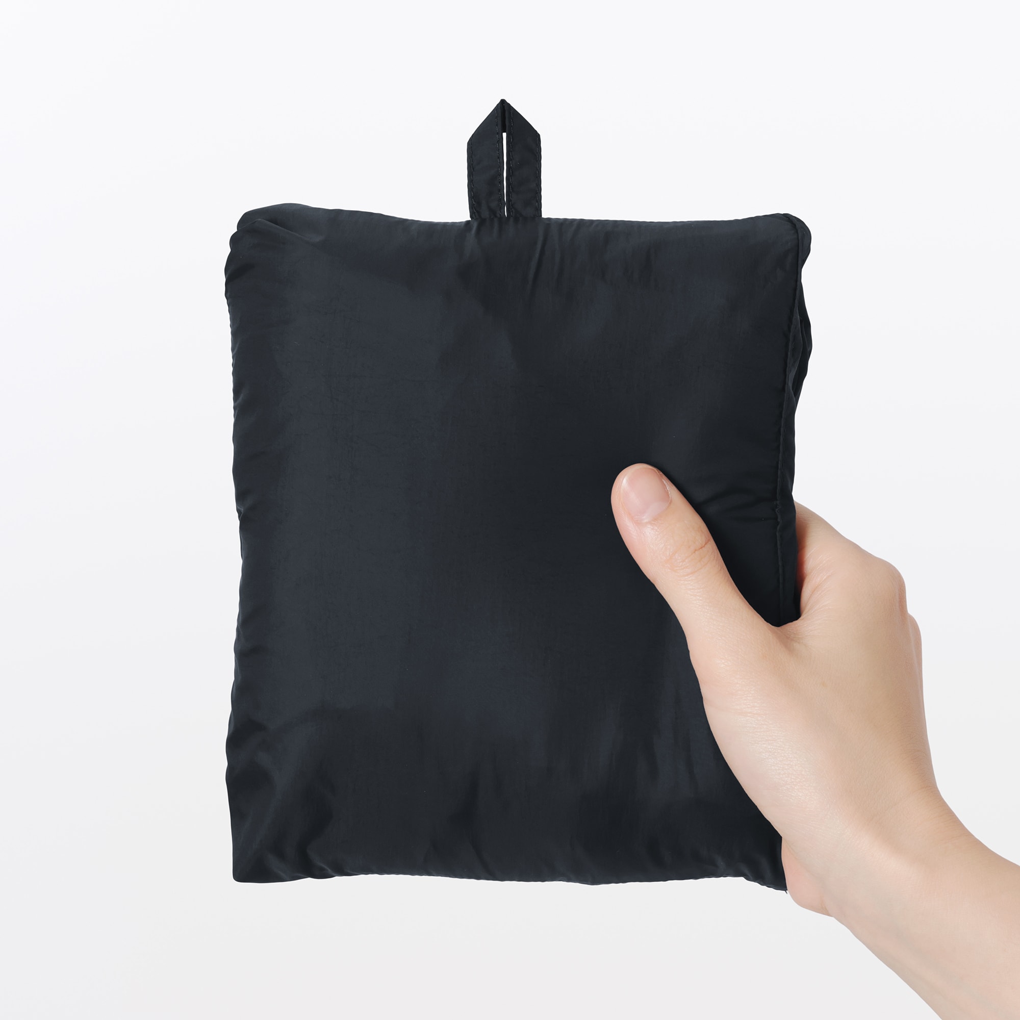 紳士　軽量ダウンポケッタブルノーカラーベスト