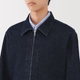 紳士　木の実から作ったカポック混デニム　ブルゾン