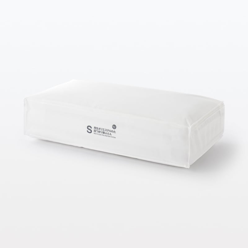 再生ポリエステルわた　防ダニ　四つ折り敷ふとん／Ｓ