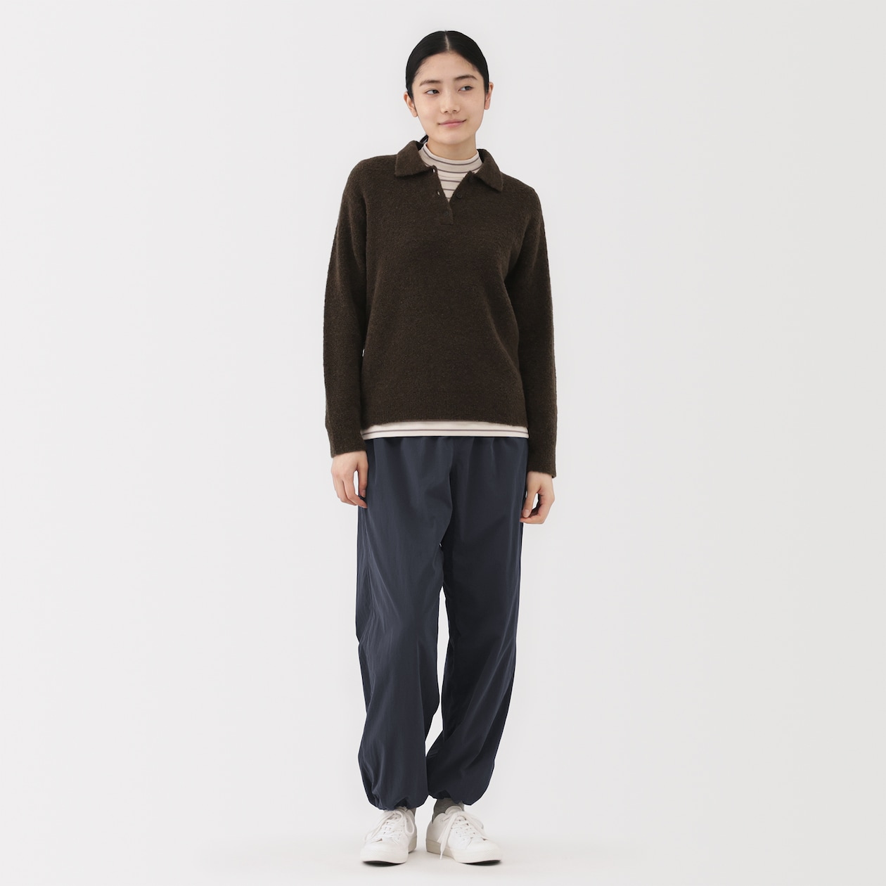 婦人　防風裏起毛　イージーパンツ