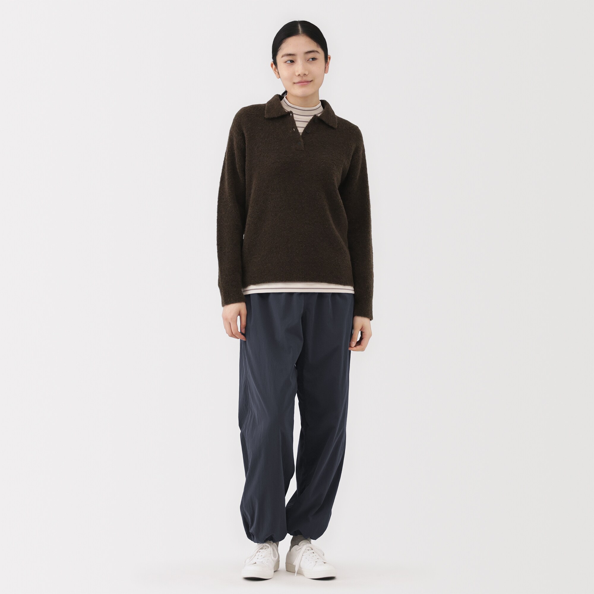 婦人　防風裏起毛　イージーパンツ