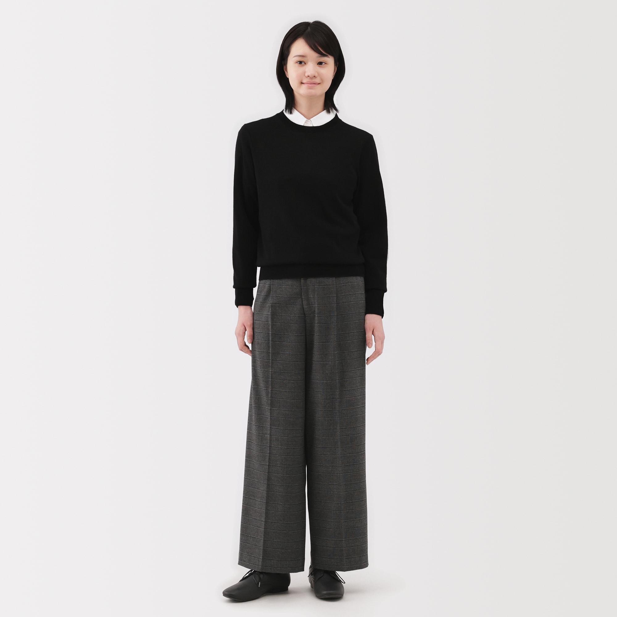 婦人　起毛　ストレートパンツ