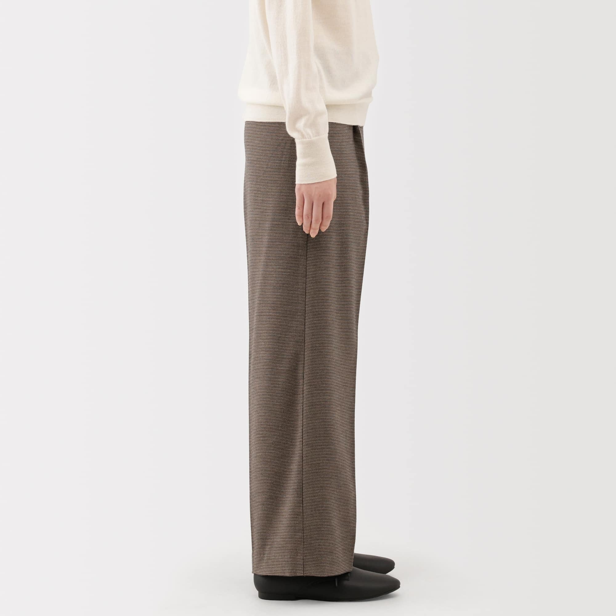 婦人　起毛　ストレートパンツ