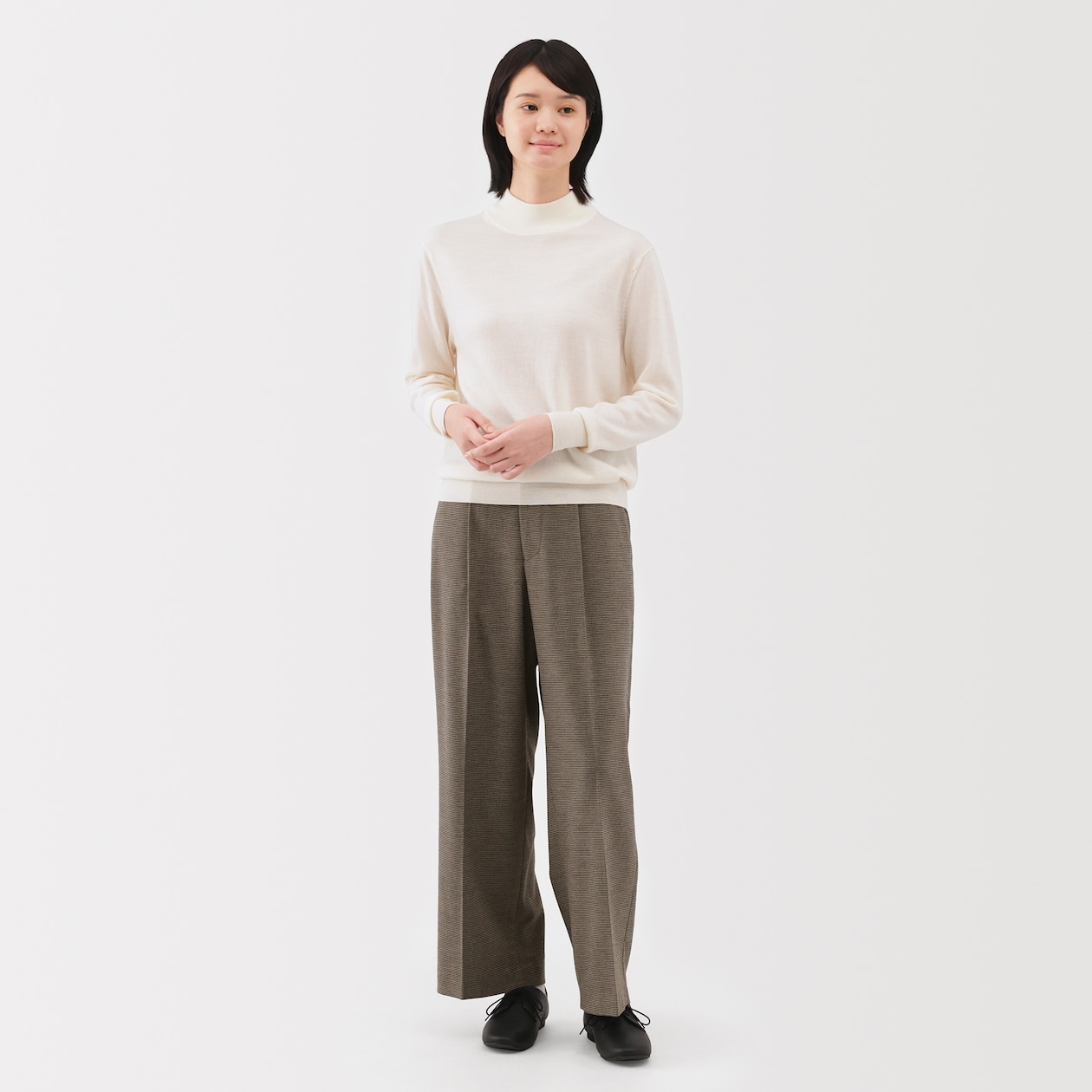 婦人　起毛　ストレートパンツ