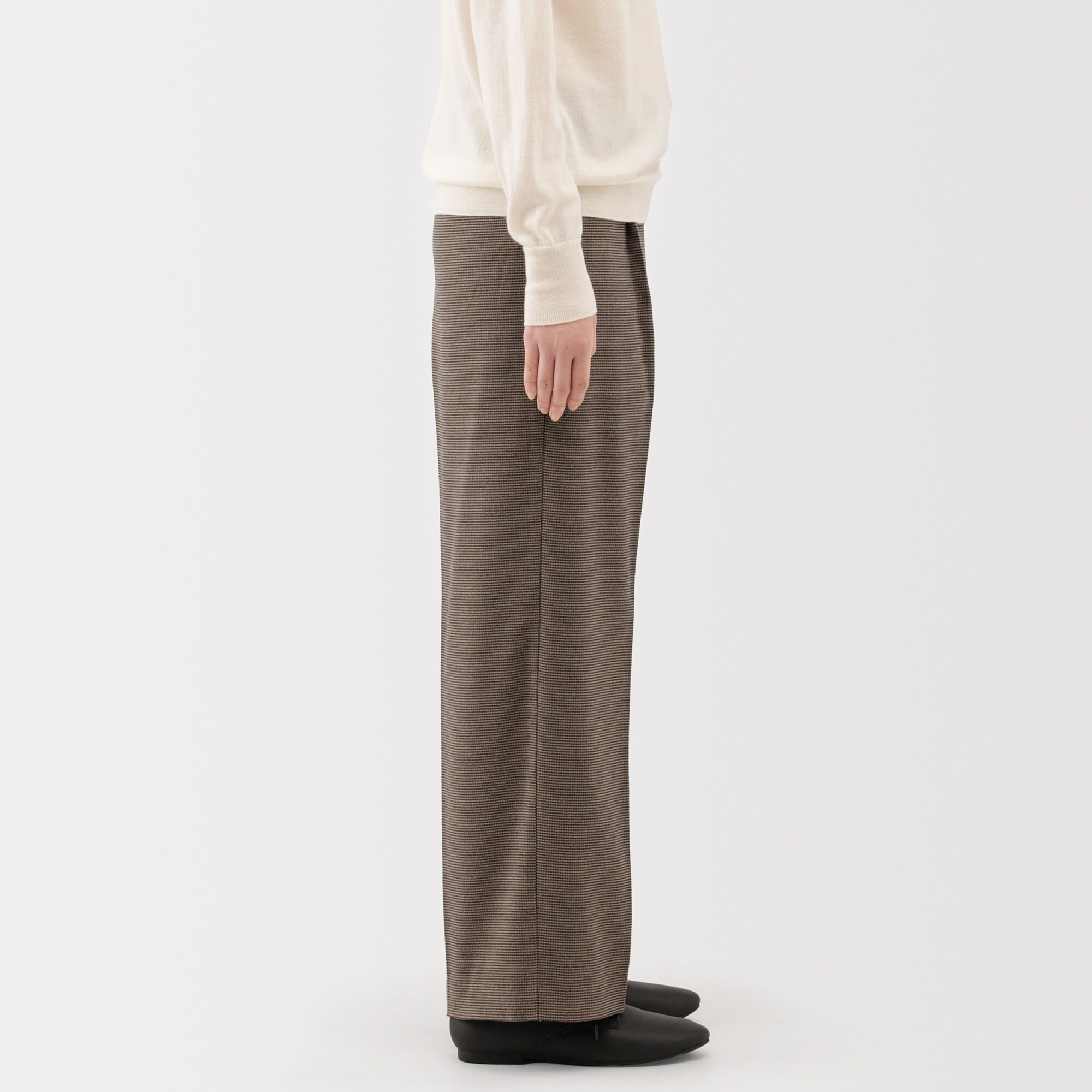 婦人　起毛　ストレートパンツ