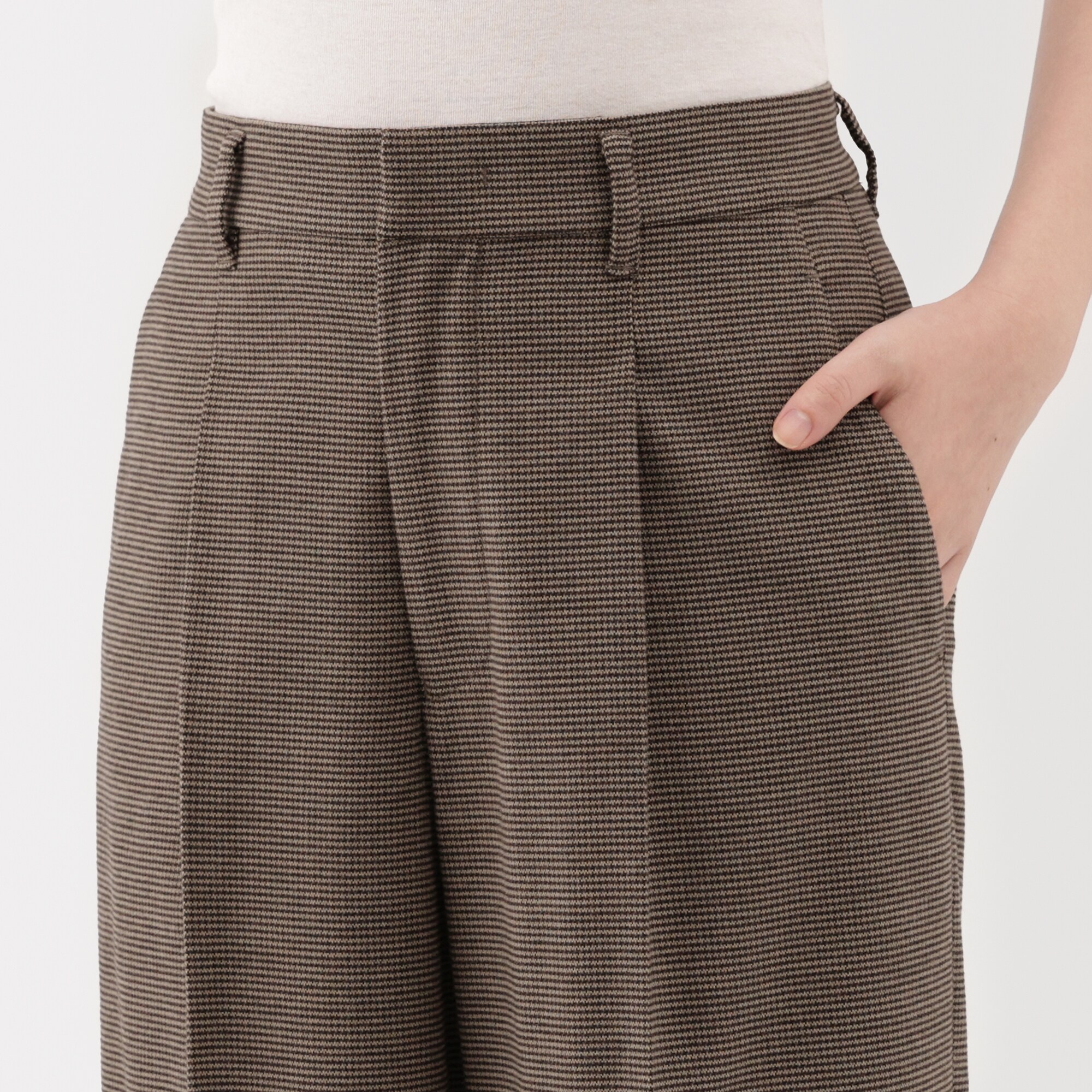 婦人　起毛　ストレートパンツ