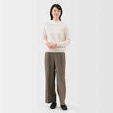 婦人　起毛　ストレートパンツ