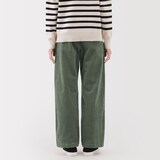 婦人　ストレッチコーデュロイ　イージーストレートパンツ