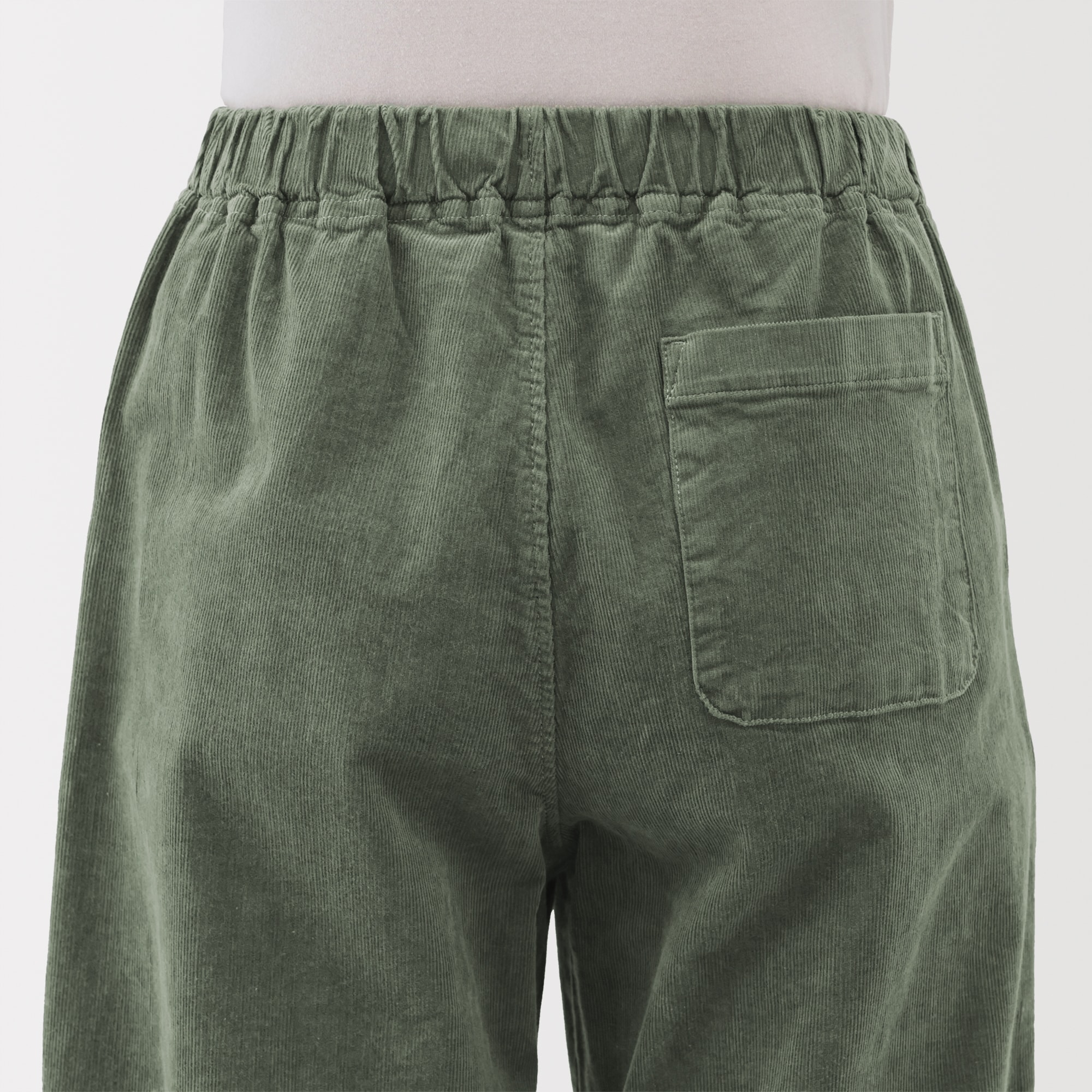 婦人　ストレッチコーデュロイ　イージーストレートパンツ