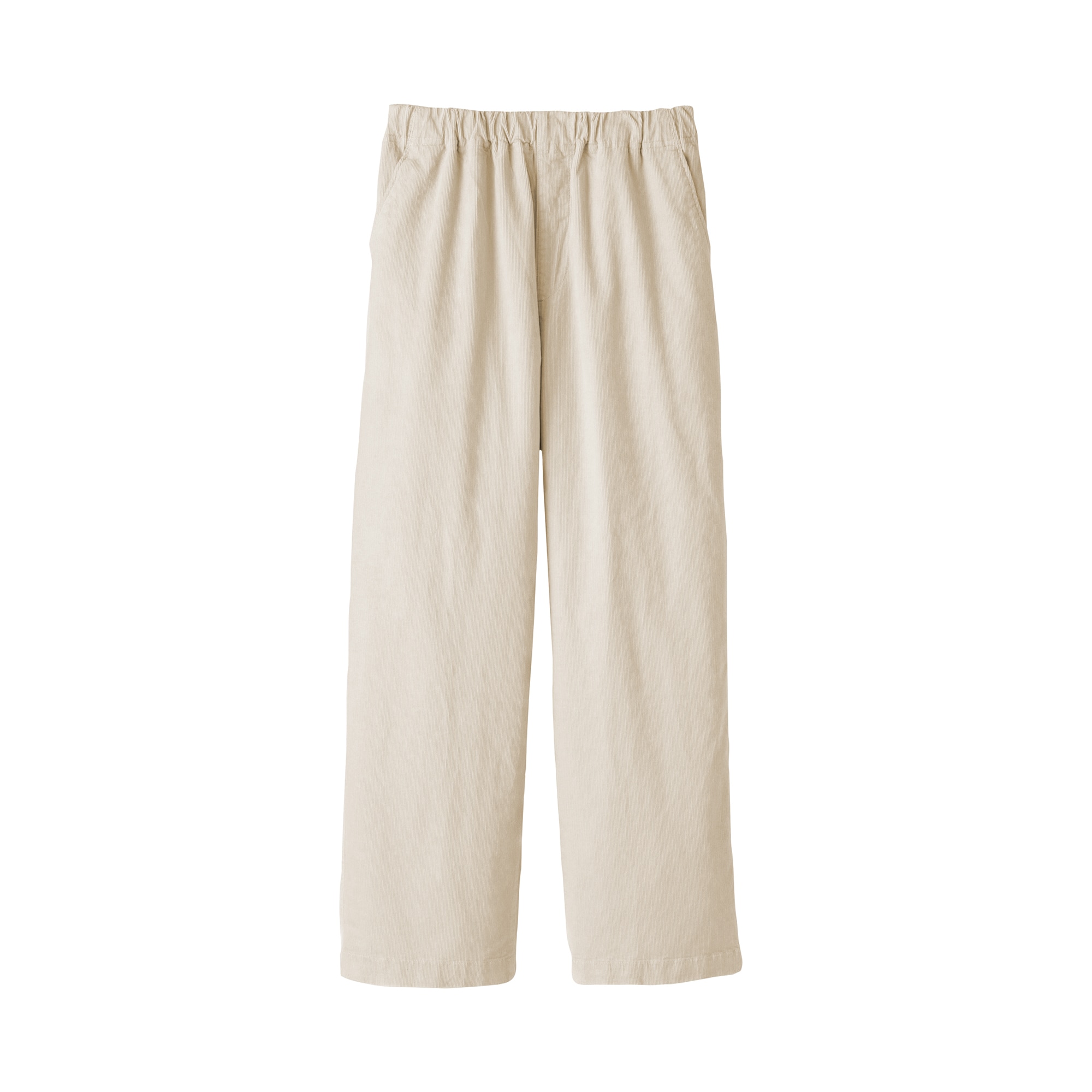 婦人　ストレッチコーデュロイ　イージーストレートパンツ