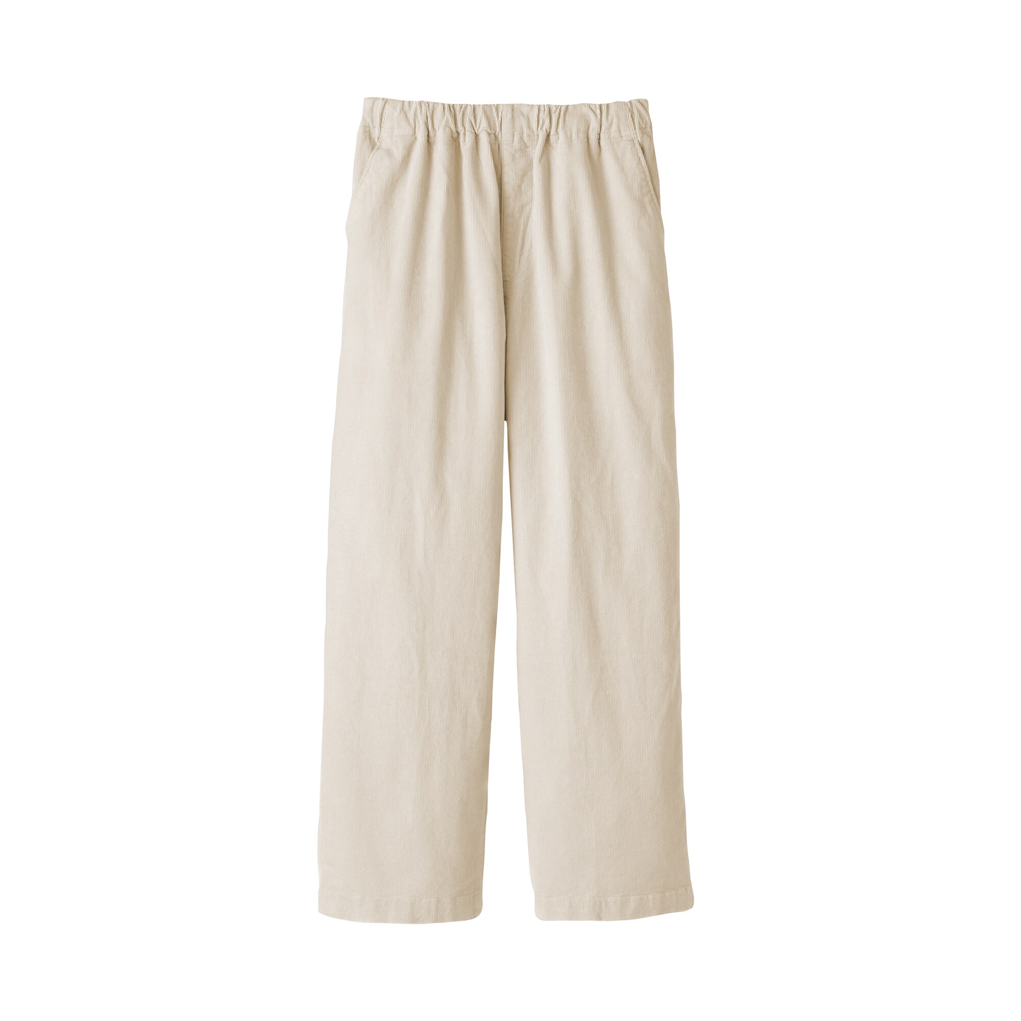 婦人　ストレッチコーデュロイ　イージーストレートパンツ