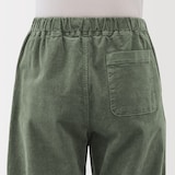 婦人　ストレッチコーデュロイ　イージーストレートパンツ