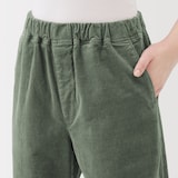 婦人　ストレッチコーデュロイ　イージーストレートパンツ