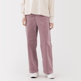 婦人　ストレッチコーデュロイ　イージーストレートパンツ