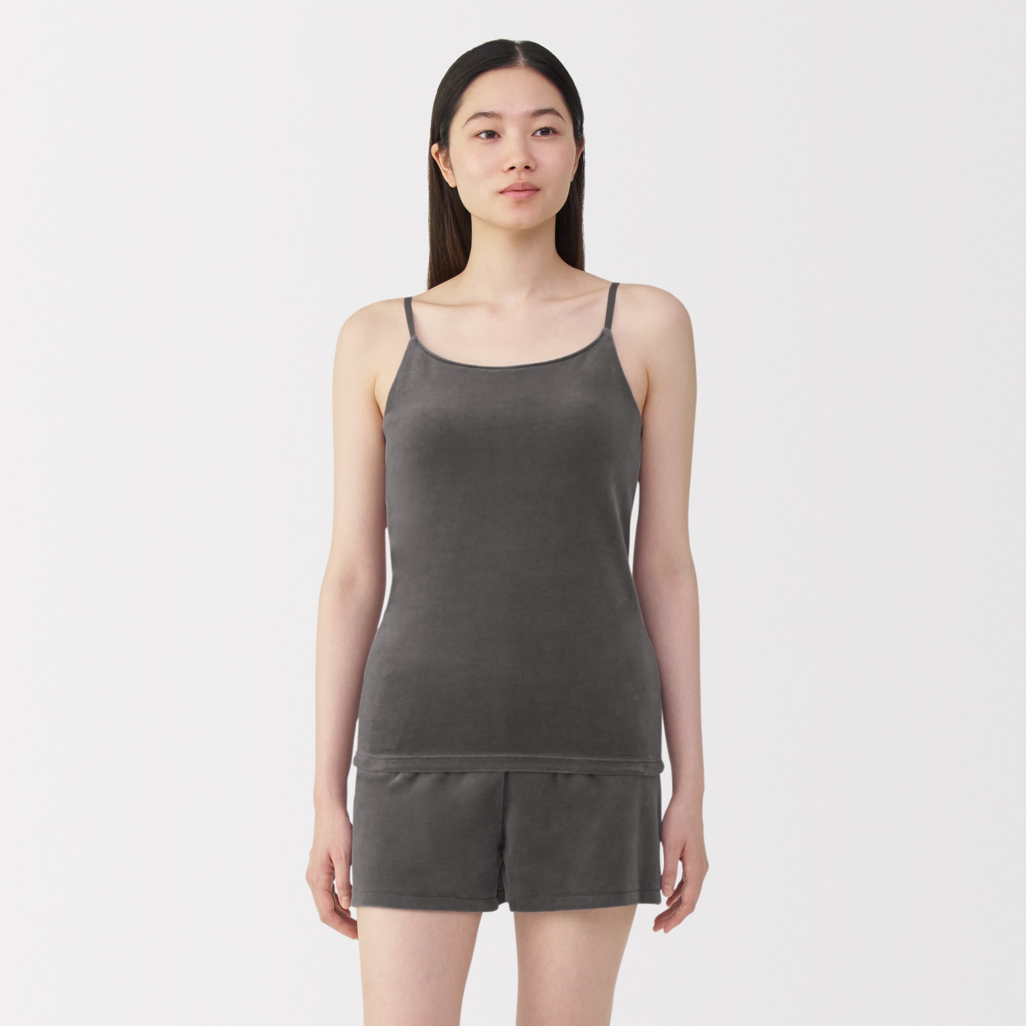 婦人　コットンベロアブラキャミソール