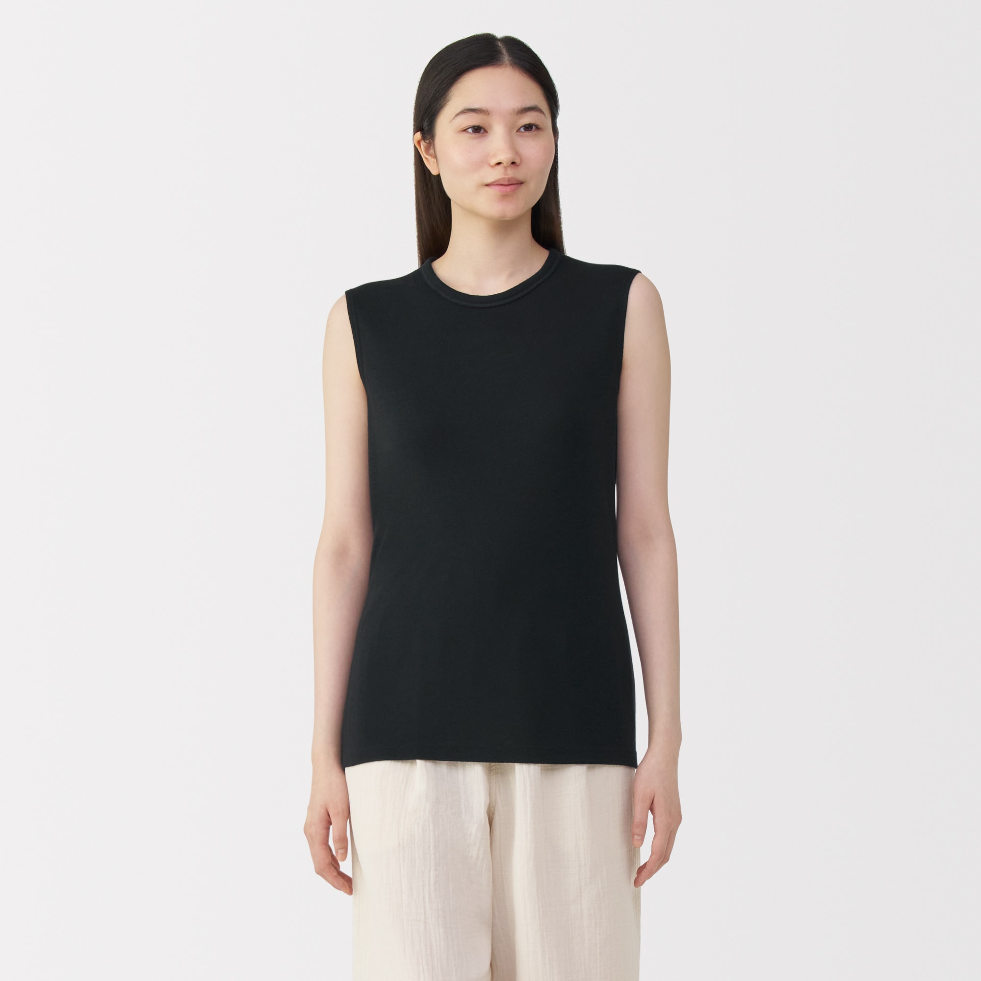 婦人　ウールスリーブレスＴシャツ