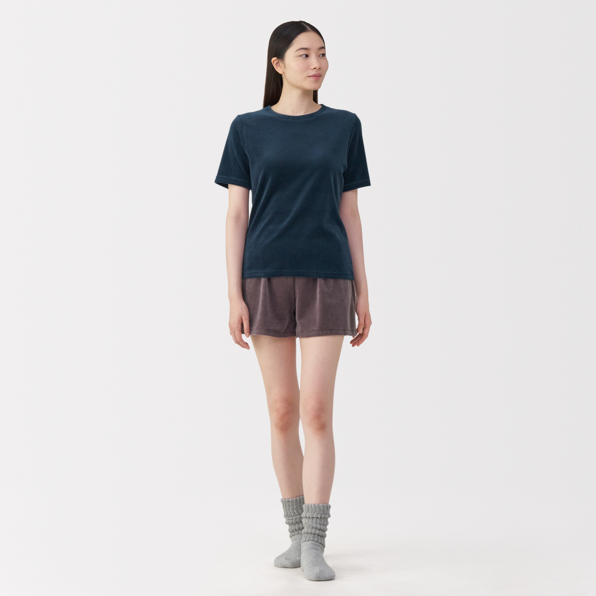 婦人　コットンベロア半袖Ｔシャツ