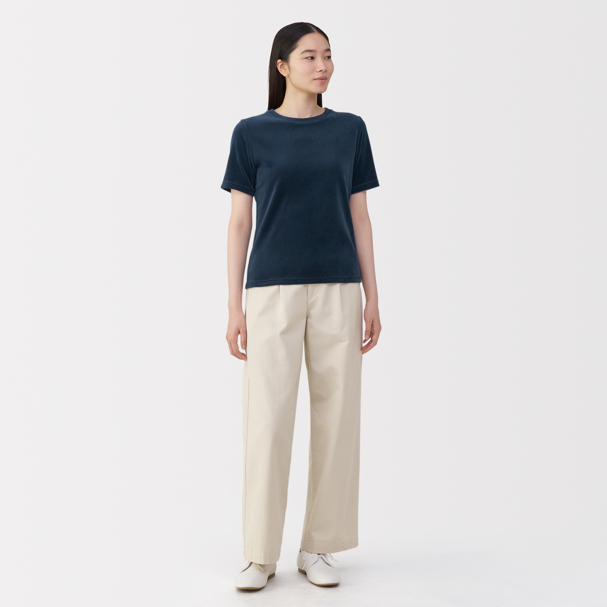 婦人　コットンベロア半袖Ｔシャツ