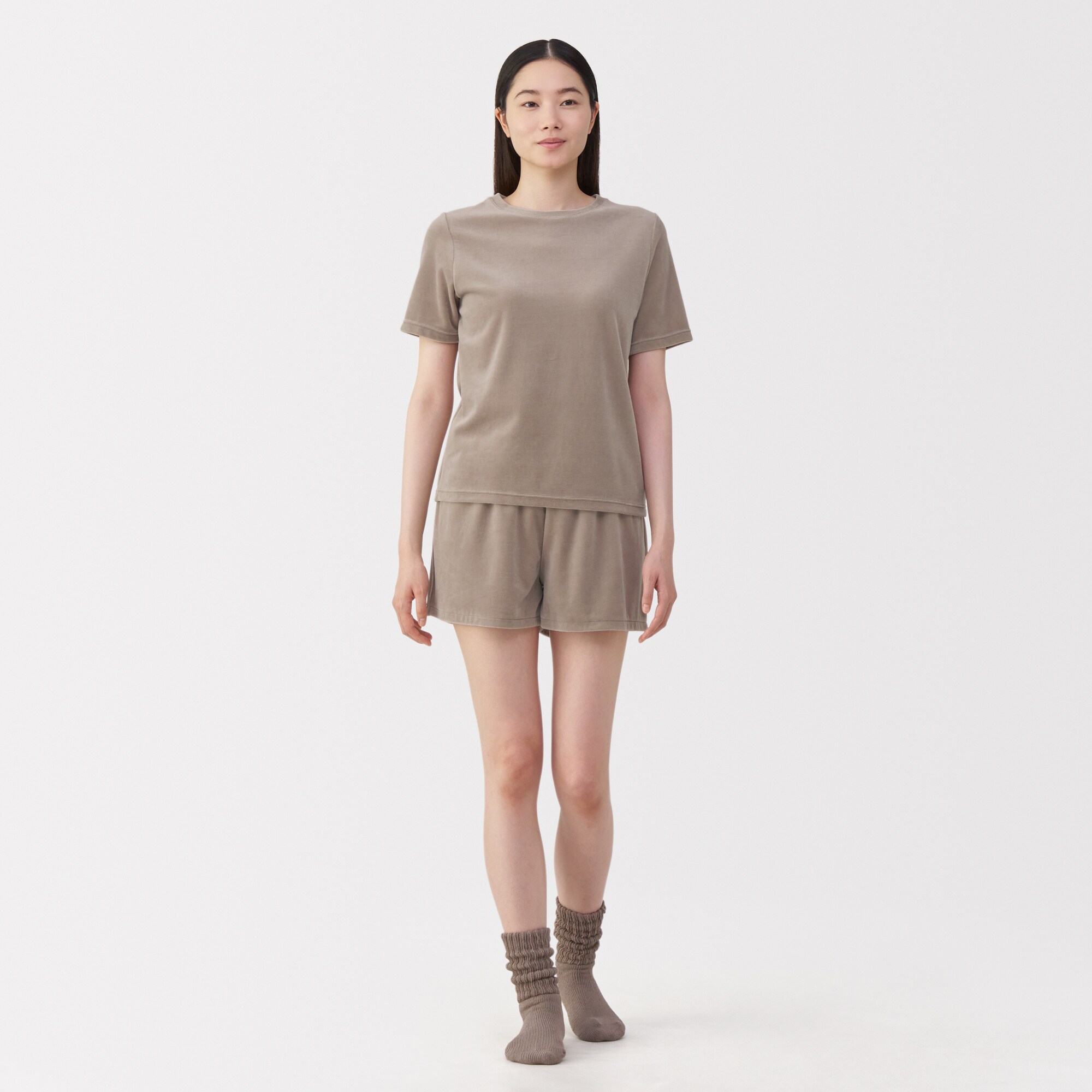 婦人　コットンベロア半袖Ｔシャツ