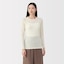 婦人　ウールクルーネック長袖Ｔシャツ