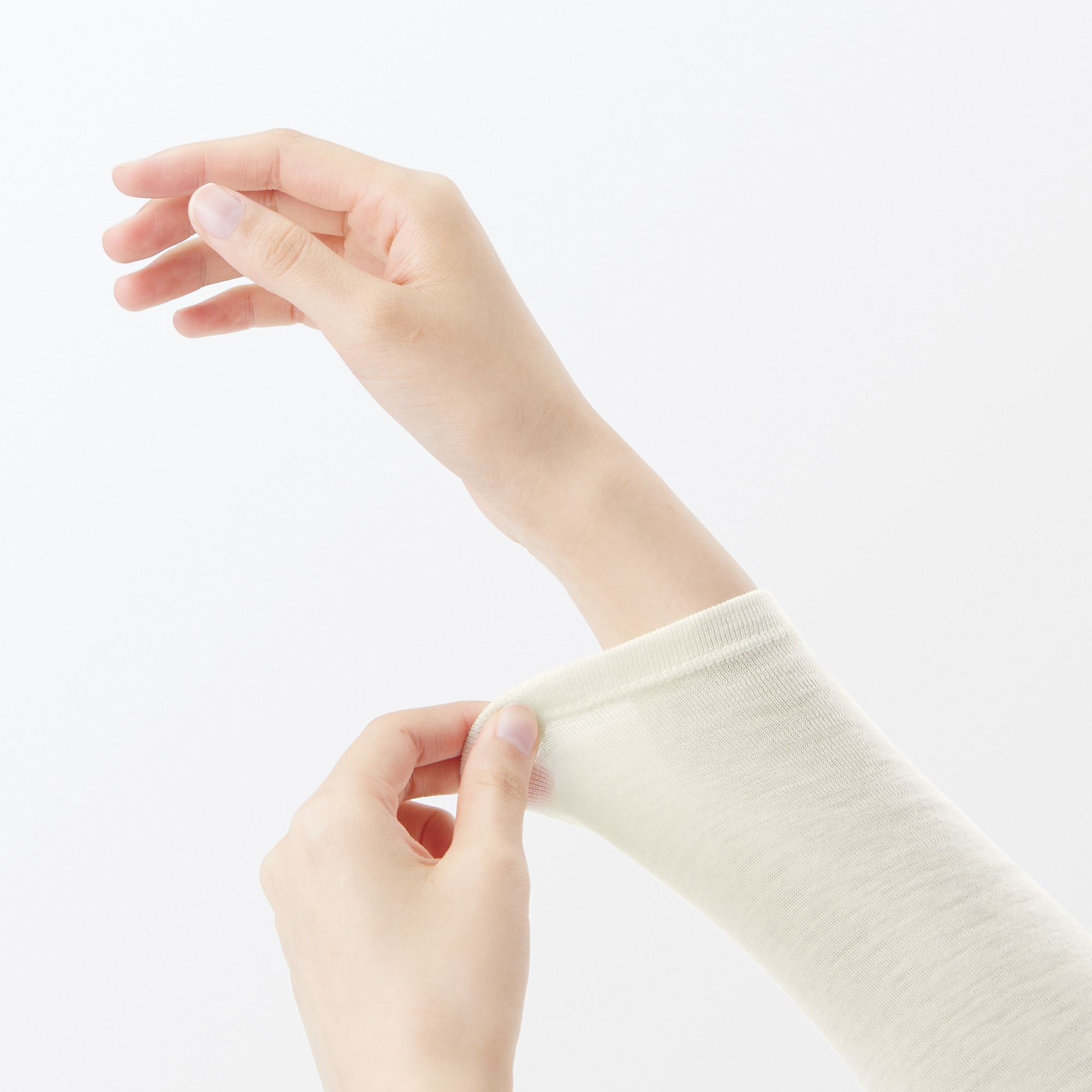 婦人　ウールクルーネック長袖Ｔシャツ