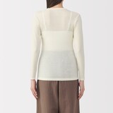 婦人　ウールクルーネック長袖Ｔシャツ