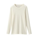 婦人　ウールクルーネック長袖Ｔシャツ