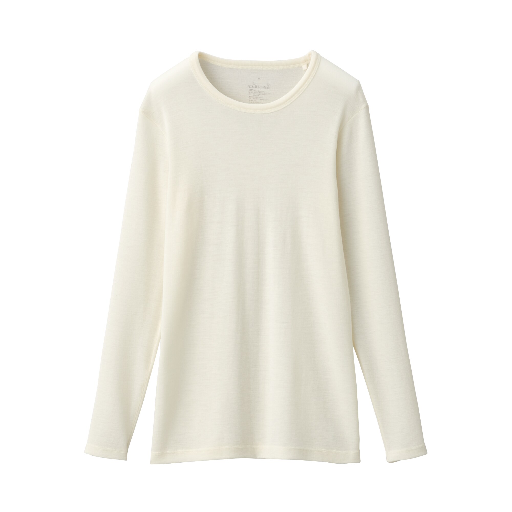 婦人　ウールクルーネック長袖Ｔシャツ