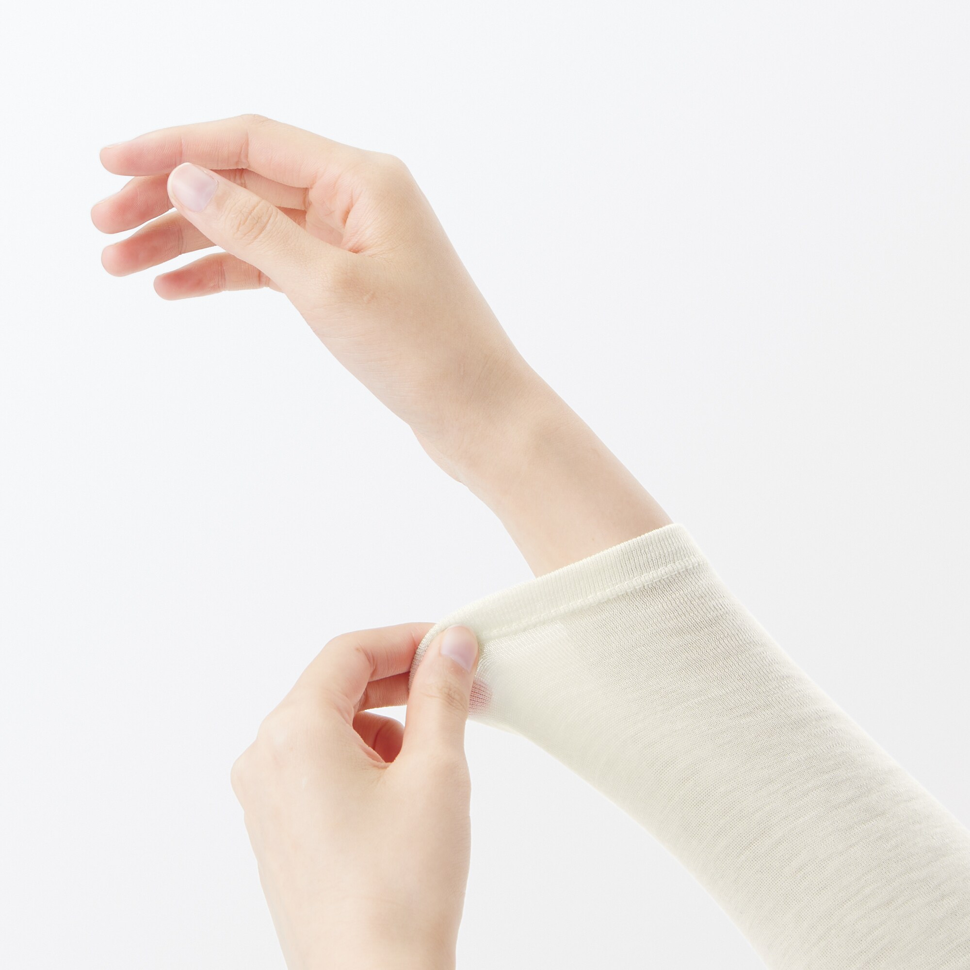 婦人　ウールクルーネック長袖Ｔシャツ