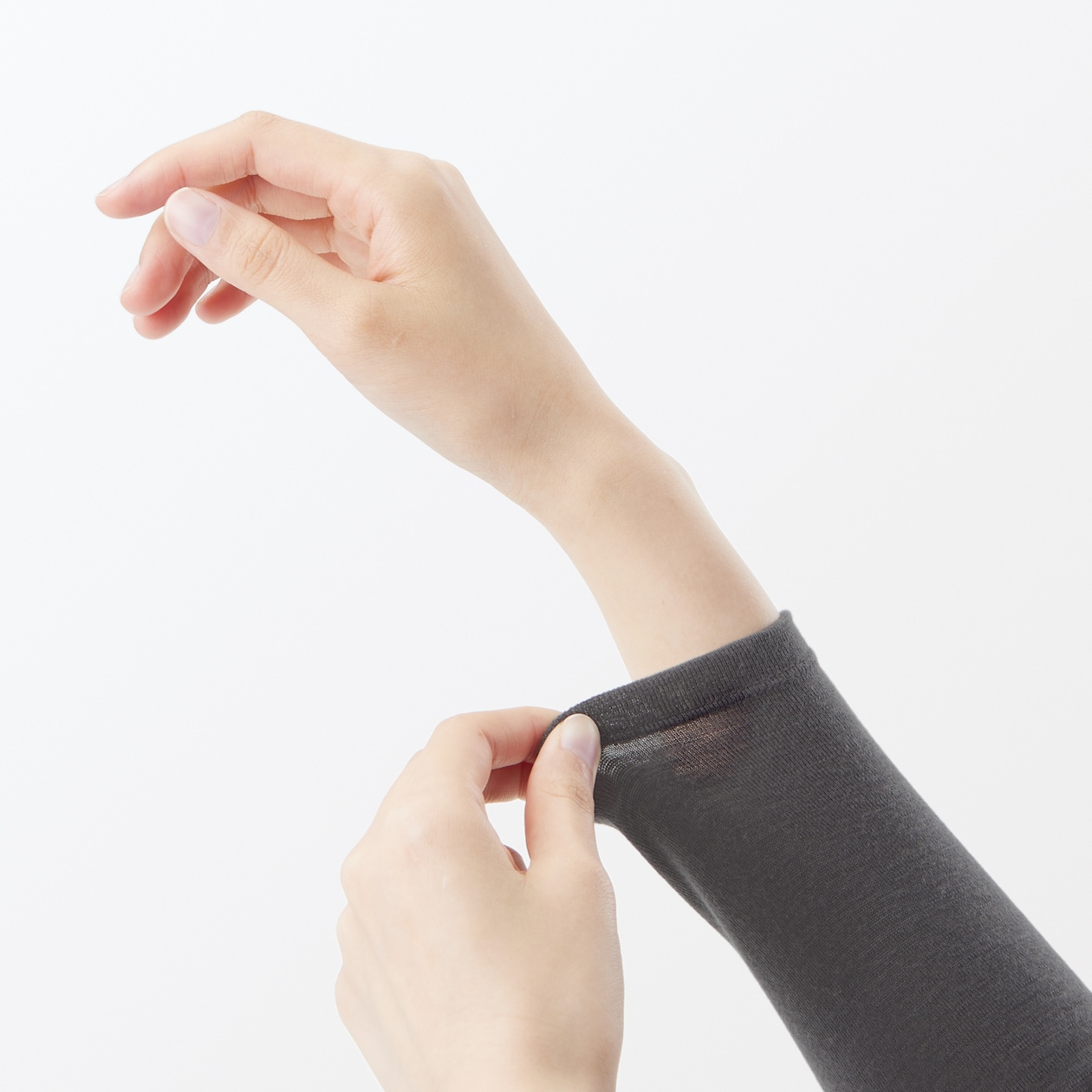 婦人　ウールクルーネック長袖Ｔシャツ