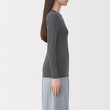 婦人　ウールクルーネック長袖Ｔシャツ