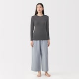 婦人　ウールクルーネック長袖Ｔシャツ