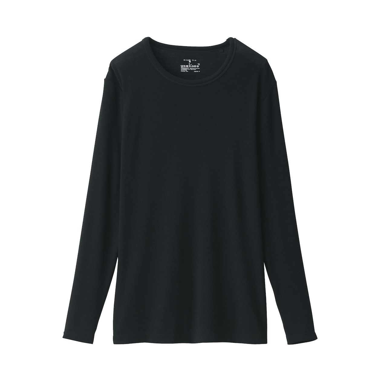 婦人　ウールクルーネック長袖Ｔシャツ