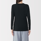 婦人　ウールクルーネック長袖Ｔシャツ