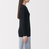 婦人　ウールクルーネック長袖Ｔシャツ