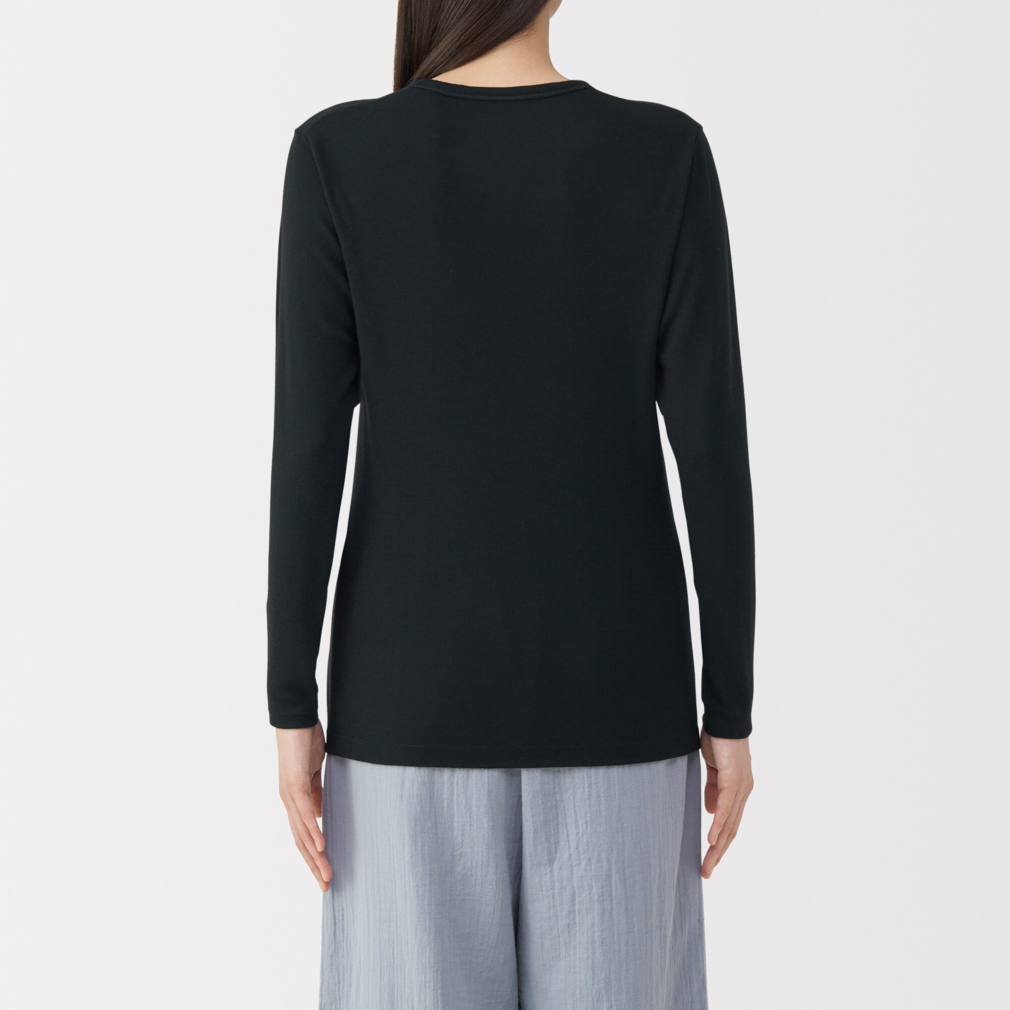 婦人 ウールクルーネック長袖Tシャツ | 無印良品