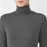 婦人　ウールタートルネック長袖Ｔシャツ