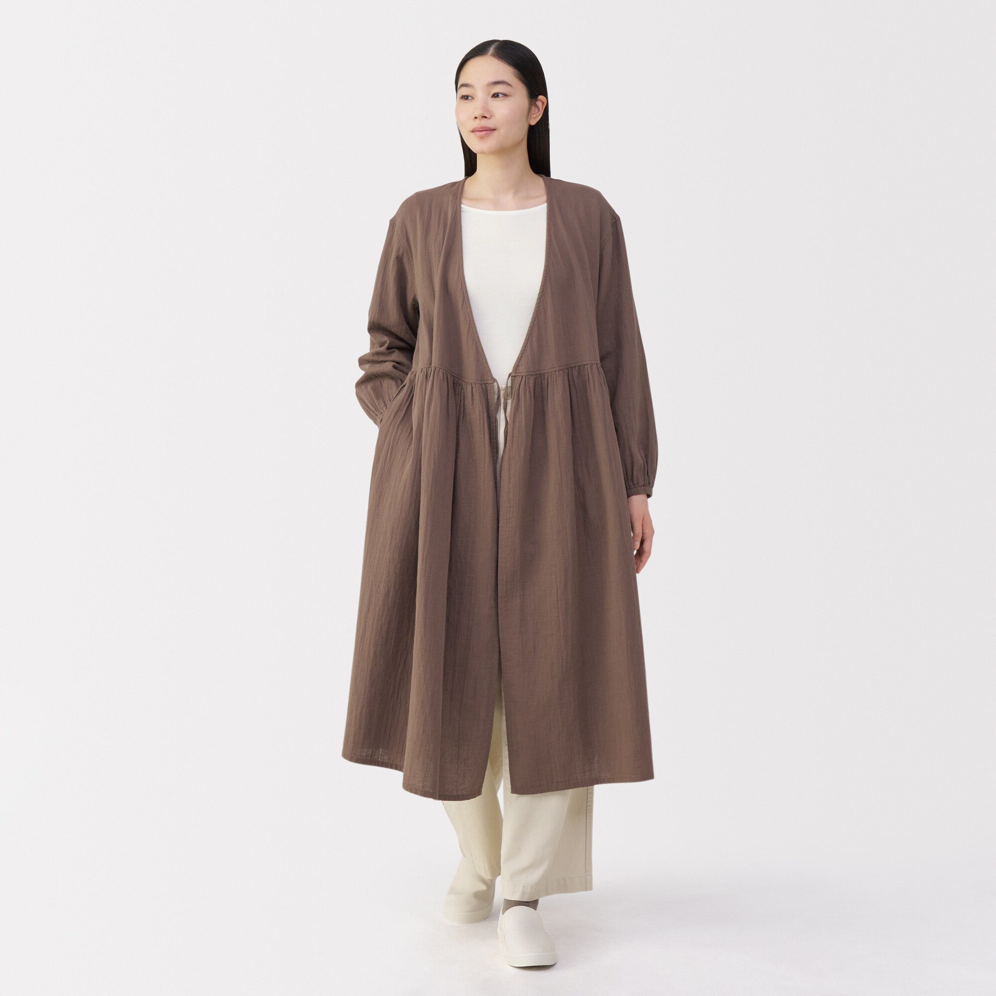 婦人　シアークルーネック長袖Ｔシャツ