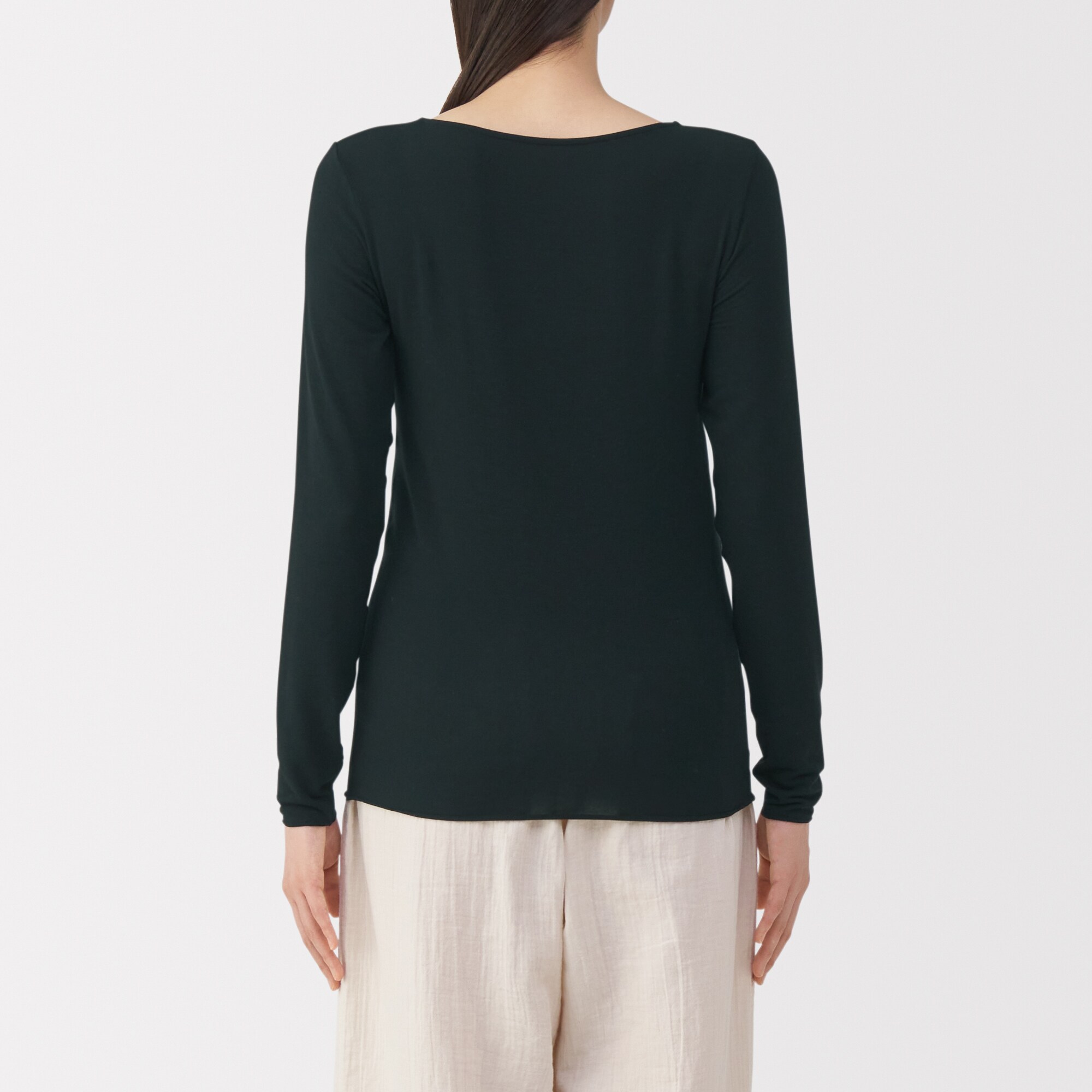 婦人　シアークルーネック長袖Ｔシャツ
