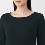 婦人　シアークルーネック長袖Ｔシャツ