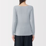 婦人　シアークルーネック長袖Ｔシャツ