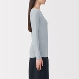 婦人　シアークルーネック長袖Ｔシャツ