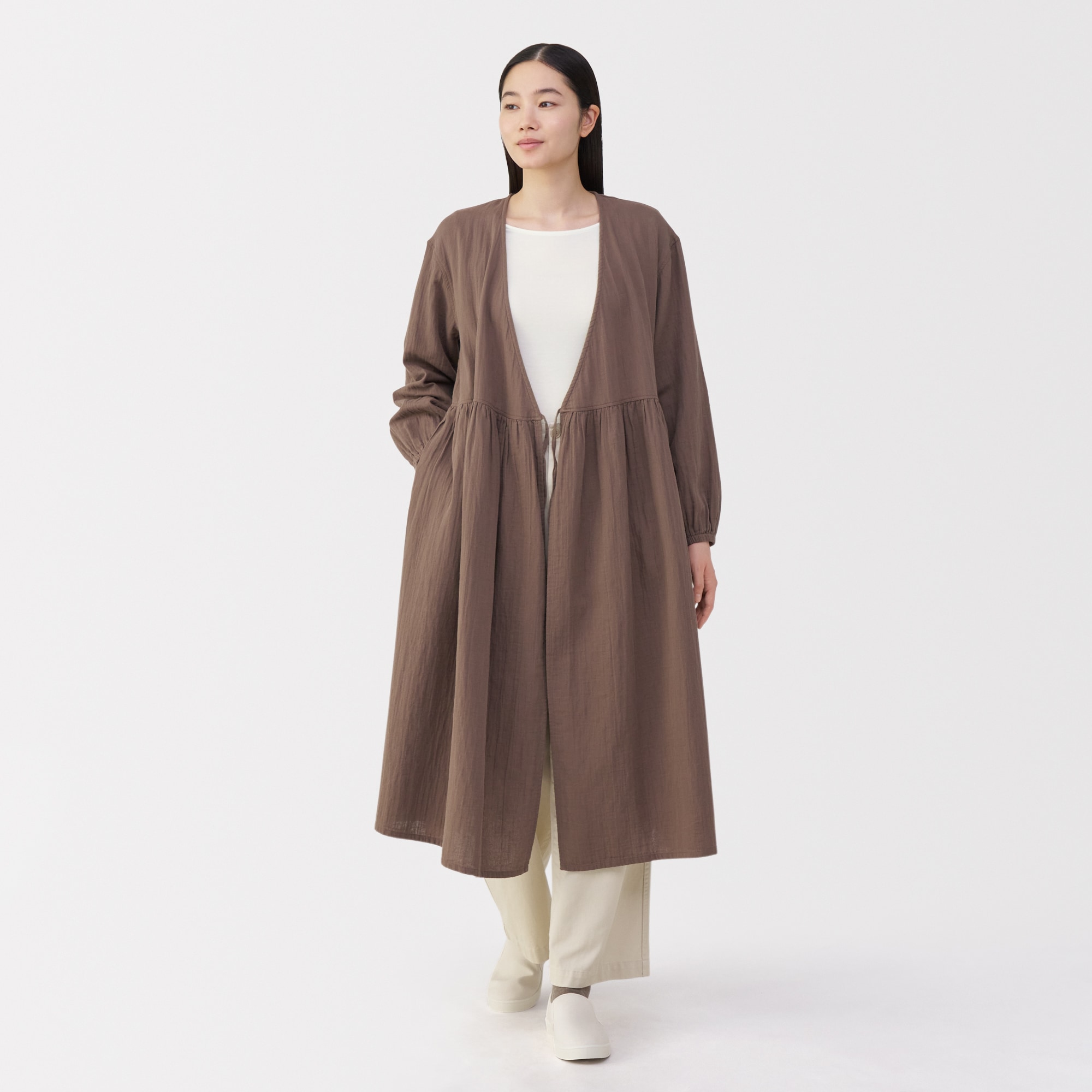 婦人　シアークルーネック長袖Ｔシャツ