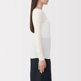 婦人　シアークルーネック長袖Ｔシャツ