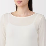 婦人　シアークルーネック長袖Ｔシャツ