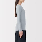 婦人　シアークルーネック長袖Ｔシャツ