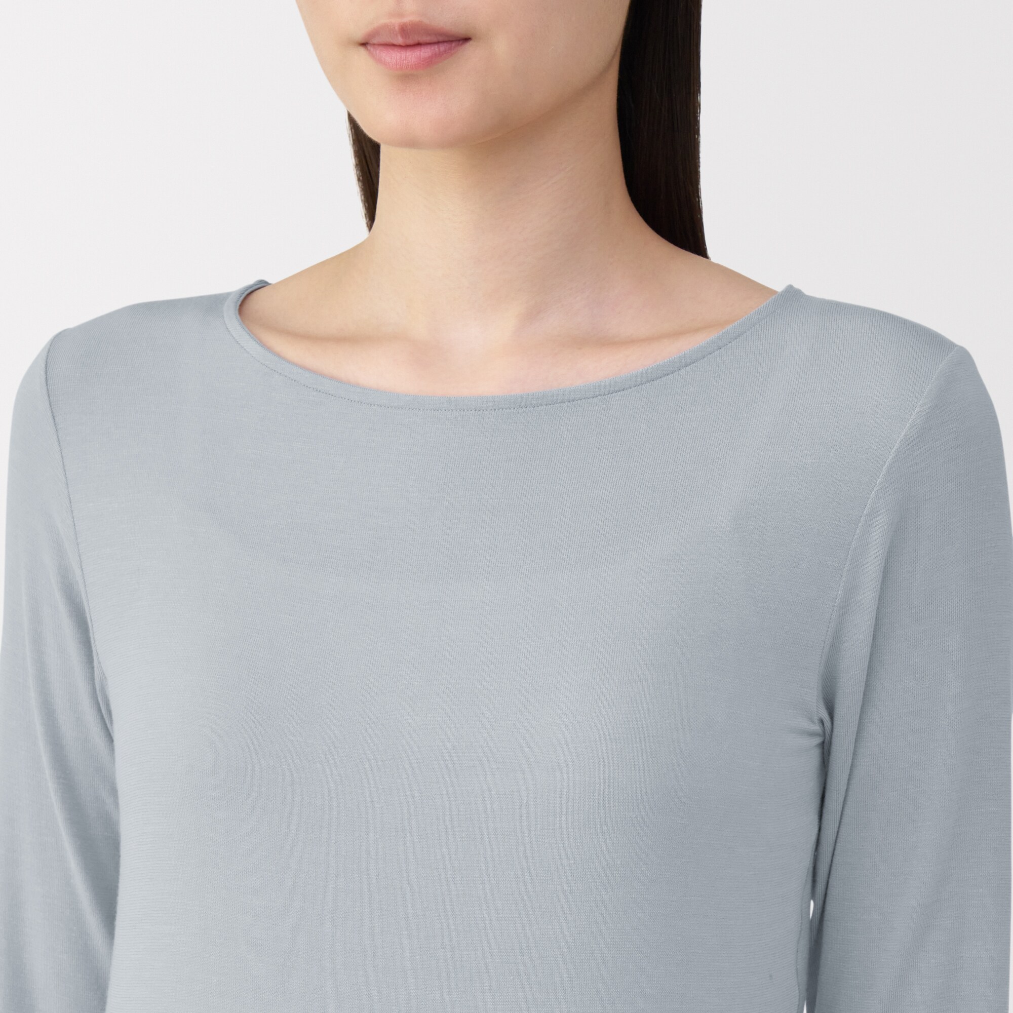 婦人　シアークルーネック長袖Ｔシャツ